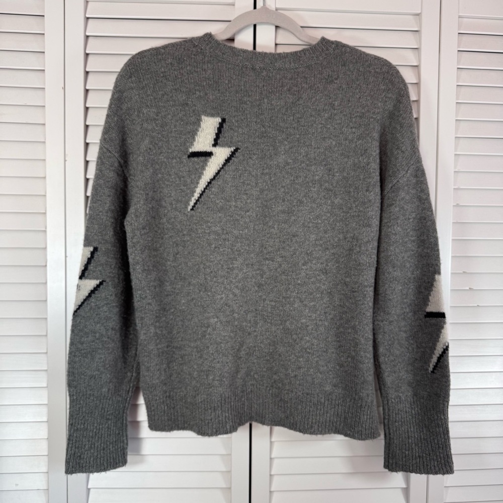 Rails Cashmere Soft Wool Blend Lightning Bolt Gra… - image 6